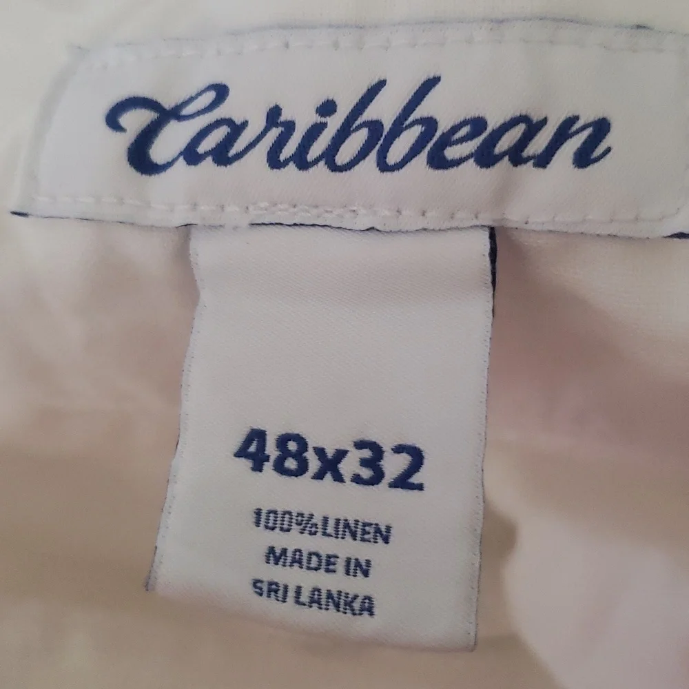 Linen Men 48x32 White Weekend Vacation Cruise Resort Relaxed Fit Pants New